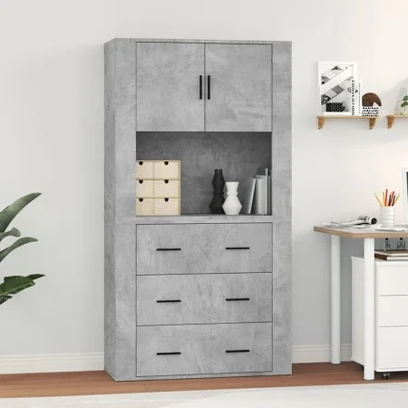 Concrete gray plywood tall sideboard by , Sideboards - Ref: Foro24-3185387, Price: 167,86 €, Discount: %
