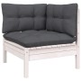 Muebles de jardín 13 pzas y cojines blanco madera maciza pino de , Conjuntos de jardín - Ref: Foro24-3096960, Precio: 1,00 €,...