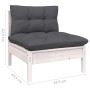 Muebles de jardín 13 pzas y cojines blanco madera maciza pino de , Conjuntos de jardín - Ref: Foro24-3096960, Precio: 1,00 €,...