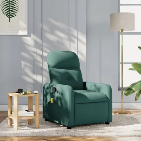 Sillón de masaje reclinable de tela verde oscuro de , Sillones - Ref: Foro24-374212, Precio: 202,05 €, Descuento: %