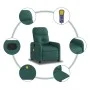 Sillón de masaje reclinable de tela verde oscuro de , Sillones - Ref: Foro24-374212, Precio: 202,05 €, Descuento: %