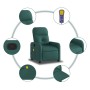 Sillón de masaje reclinable de tela verde oscuro de , Sillones - Ref: Foro24-374212, Precio: 205,12 €, Descuento: %