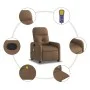 Sillón reclinable con masaje de tela marrón de , Sillones - Ref: Foro24-374210, Precio: 218,54 €, Descuento: %