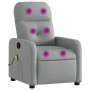 Sillón reclinable de masaje de tela gris claro de , Sillones - Ref: Foro24-374206, Precio: 203,12 €, Descuento: %