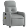 Sillón reclinable de masaje de tela gris claro de , Sillones - Ref: Foro24-374206, Precio: 203,12 €, Descuento: %