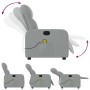Sillón reclinable de masaje de tela gris claro de , Sillones - Ref: Foro24-374206, Precio: 203,12 €, Descuento: %