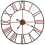 Reloj de pared de metal rojo 58 cm de vidaXL, Relojes de pared - Ref: Foro24-283864, Precio: 50,31 €, Descuento: %