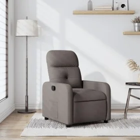 Sillón reclinable de tela gris taupe de , Sillones - Ref: Foro24-374204, Precio: 186,03 €, Descuento: %