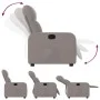 Sillón reclinable de tela gris taupe de , Sillones - Ref: Foro24-374204, Precio: 186,03 €, Descuento: %