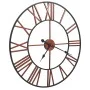 Reloj de pared de metal rojo 58 cm de vidaXL, Relojes de pared - Ref: Foro24-283864, Precio: 49,53 €, Descuento: %