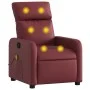Sillón de masaje reclinable cuero sintético rojo tinto de , Sillones - Ref: Foro24-374194, Precio: 249,90 €, Descuento: %