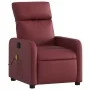 Sillón de masaje reclinable cuero sintético rojo tinto de , Sillones - Ref: Foro24-374194, Precio: 249,90 €, Descuento: %