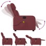 Sillón de masaje reclinable cuero sintético rojo tinto de , Sillones - Ref: Foro24-374194, Precio: 254,66 €, Descuento: %