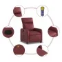 Sillón de masaje reclinable cuero sintético rojo tinto de , Sillones - Ref: Foro24-374194, Precio: 249,90 €, Descuento: %