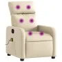 Sillón de masaje reclinable de tela crema de , Sillones - Ref: Foro24-374182, Precio: 225,19 €, Descuento: %