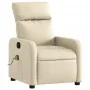Sillón de masaje reclinable de tela crema de , Sillones - Ref: Foro24-374182, Precio: 225,19 €, Descuento: %