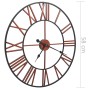 Reloj de pared de metal rojo 58 cm de vidaXL, Relojes de pared - Ref: Foro24-283864, Precio: 50,31 €, Descuento: %