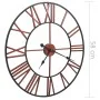 Reloj de pared de metal rojo 58 cm de vidaXL, Relojes de pared - Ref: Foro24-283864, Precio: 49,53 €, Descuento: %