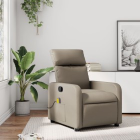 Sillón de masaje reclinable cuero sintético color capuchino de , Sillones - Ref: Foro24-374196, Precio: 225,94 €, Descuento: %