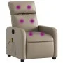 Sillón de masaje reclinable cuero sintético color capuchino de , Sillones - Ref: Foro24-374196, Precio: 222,45 €, Descuento: %
