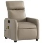 Sillón de masaje reclinable cuero sintético color capuchino de , Sillones - Ref: Foro24-374196, Precio: 222,45 €, Descuento: %
