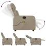 Sillón de masaje reclinable cuero sintético color capuchino de , Sillones - Ref: Foro24-374196, Precio: 222,45 €, Descuento: %