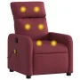 Sillón de masaje reclinable de tela color vino tinto de , Sillones - Ref: Foro24-374177, Precio: 223,44 €, Descuento: %