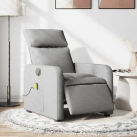 Sillón reclinable de masaje eléctrico tela gris claro de , Sillones - Ref: Foro24-3206690, Precio: 268,72 €, Descuento: %