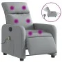 Sillón reclinable de masaje eléctrico tela gris claro de , Sillones - Ref: Foro24-3206690, Precio: 268,72 €, Descuento: %