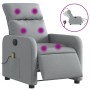 Sillón reclinable de masaje eléctrico tela gris claro de , Sillones - Ref: Foro24-3206690, Precio: 263,93 €, Descuento: %