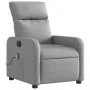 Sillón reclinable de masaje eléctrico tela gris claro de , Sillones - Ref: Foro24-3206690, Precio: 268,72 €, Descuento: %
