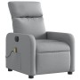 Sillón reclinable de masaje eléctrico tela gris claro de , Sillones - Ref: Foro24-3206690, Precio: 263,93 €, Descuento: %