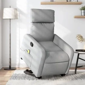 Sillón de masaje reclinable de pie de tela gris claro de , Sillones - Ref: Foro24-3206708, Precio: 304,21 €, Descuento: %