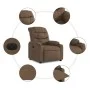 Sillón reclinable eléctrico de tela marrón de , Sillones - Ref: Foro24-3206631, Precio: 294,57 €, Descuento: %