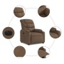 Sillón reclinable eléctrico de tela marrón de , Sillones - Ref: Foro24-3206631, Precio: 288,81 €, Descuento: %