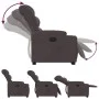 Sillón reclinable elevable tela marrón oscuro de , Sillones - Ref: Foro24-3206650, Precio: 329,42 €, Descuento: %