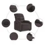 Sillón reclinable elevable tela marrón oscuro de , Sillones - Ref: Foro24-3206650, Precio: 329,42 €, Descuento: %