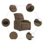 Sillón eléctrico reclinable elevable de tela marrón by , Armchairs - Ref: Foro24-3206667, Price: 376,14 €, Discount: %