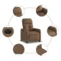 Sillón reclinable eléctrico de tela marrón by , Armchairs - Ref: Foro24-3206781, Price: 239,04 €, Discount: %