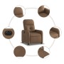 Sillón reclinable eléctrico de tela marrón de , Sillones - Ref: Foro24-3206781, Precio: 230,96 €, Descuento: %