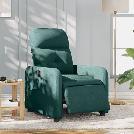 Sillón reclinable eléctrico tela verde oscuro de , Sillones - Ref: Foro24-3206783, Precio: 231,46 €, Descuento: %