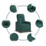 Sillón reclinable eléctrico tela verde oscuro de , Sillones - Ref: Foro24-3206783, Precio: 231,46 €, Descuento: %