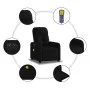 Sillón reclinable de masaje eléctrico tela negro de , Sillones - Ref: Foro24-3206788, Precio: 269,71 €, Descuento: %