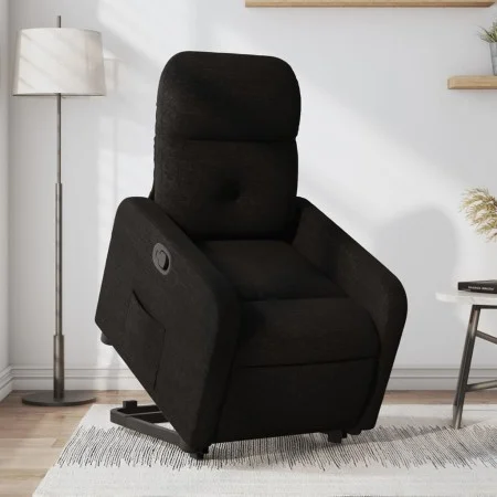 Sillón reclinable elevable tela negro de , Sillones - Ref: Foro24-3206797, Precio: 271,92 €, Descuento: %