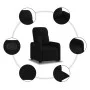Sillón reclinable elevable tela negro de , Sillones - Ref: Foro24-3206797, Precio: 271,92 €, Descuento: %