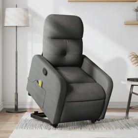 Silla de masaje reclinable de pie de tela gris oscuro de , Sillones - Ref: Foro24-3206805, Precio: 269,88 €, Descuento: %