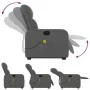 Silla de masaje reclinable de pie de tela gris oscuro de , Sillones - Ref: Foro24-3206805, Precio: 269,88 €, Descuento: %
