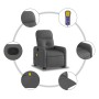 Silla de masaje reclinable de pie de tela gris oscuro de , Sillones - Ref: Foro24-3206805, Precio: 253,05 €, Descuento: %