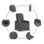 Silla de masaje reclinable de pie de tela gris oscuro de , Sillones - Ref: Foro24-3206805, Precio: 269,88 €, Descuento: %