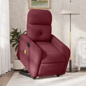 Sillón reclinable de masaje elevable tela rojo tinto de , Sillones - Ref: Foro24-3206807, Precio: 287,90 €, Descuento: %